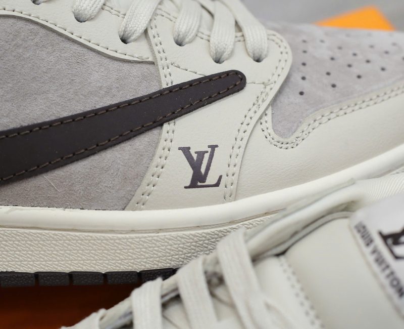 Giày Air Jordan 1 OG SP Travis Scott X Louis Vuitton Grey Black Best Quality