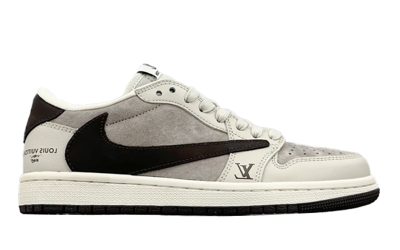 Giày Air Jordan 1 OG SP Travis Scott X Louis Vuitton Grey Black Chuẩn 99% Auth