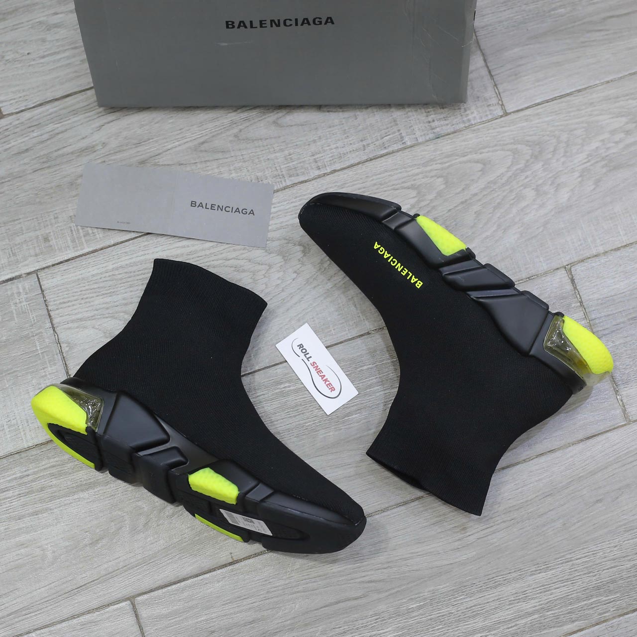 Giày Balenciaga Speed Black Lemon Green Chuẩn 99% Auth