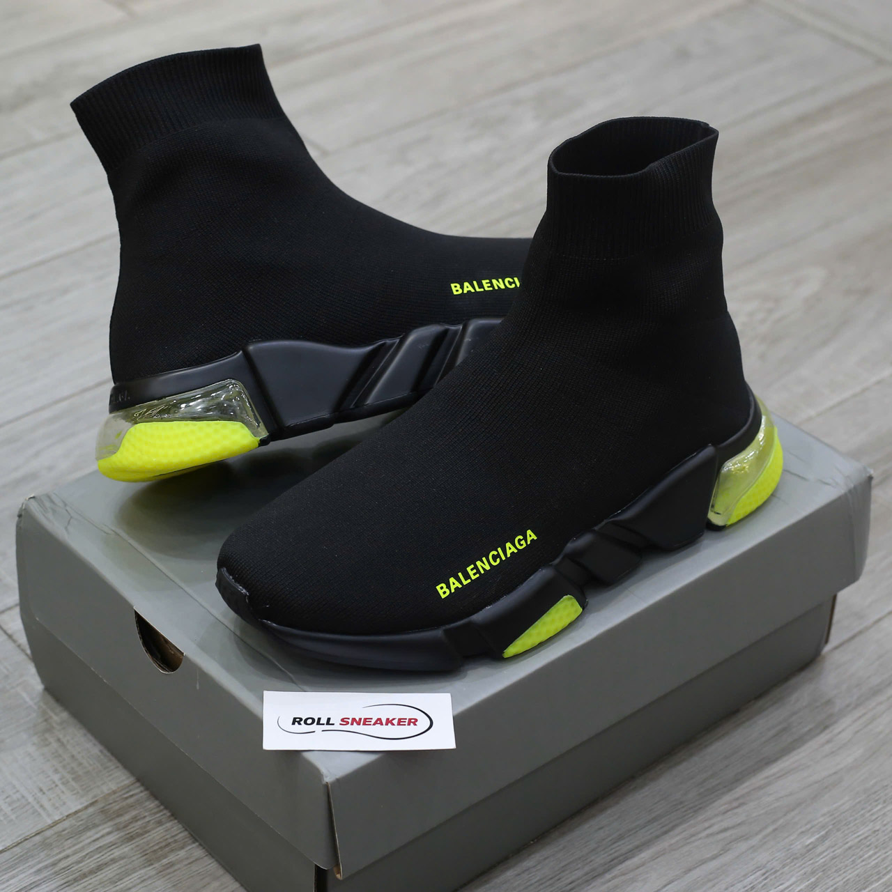 Giày Balenciaga Speed Black Lemon Green Chuẩn 99% Auth