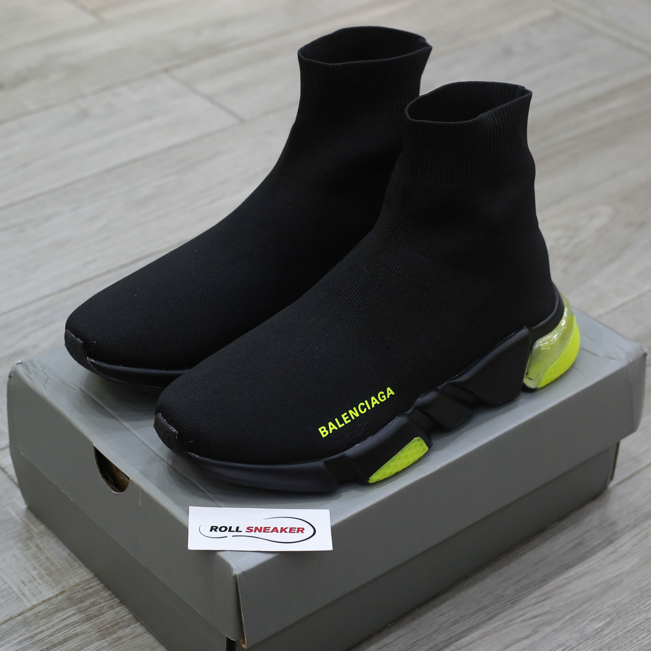 Giày Balenciaga Speed Black Lemon Green Chuẩn 99% Auth
