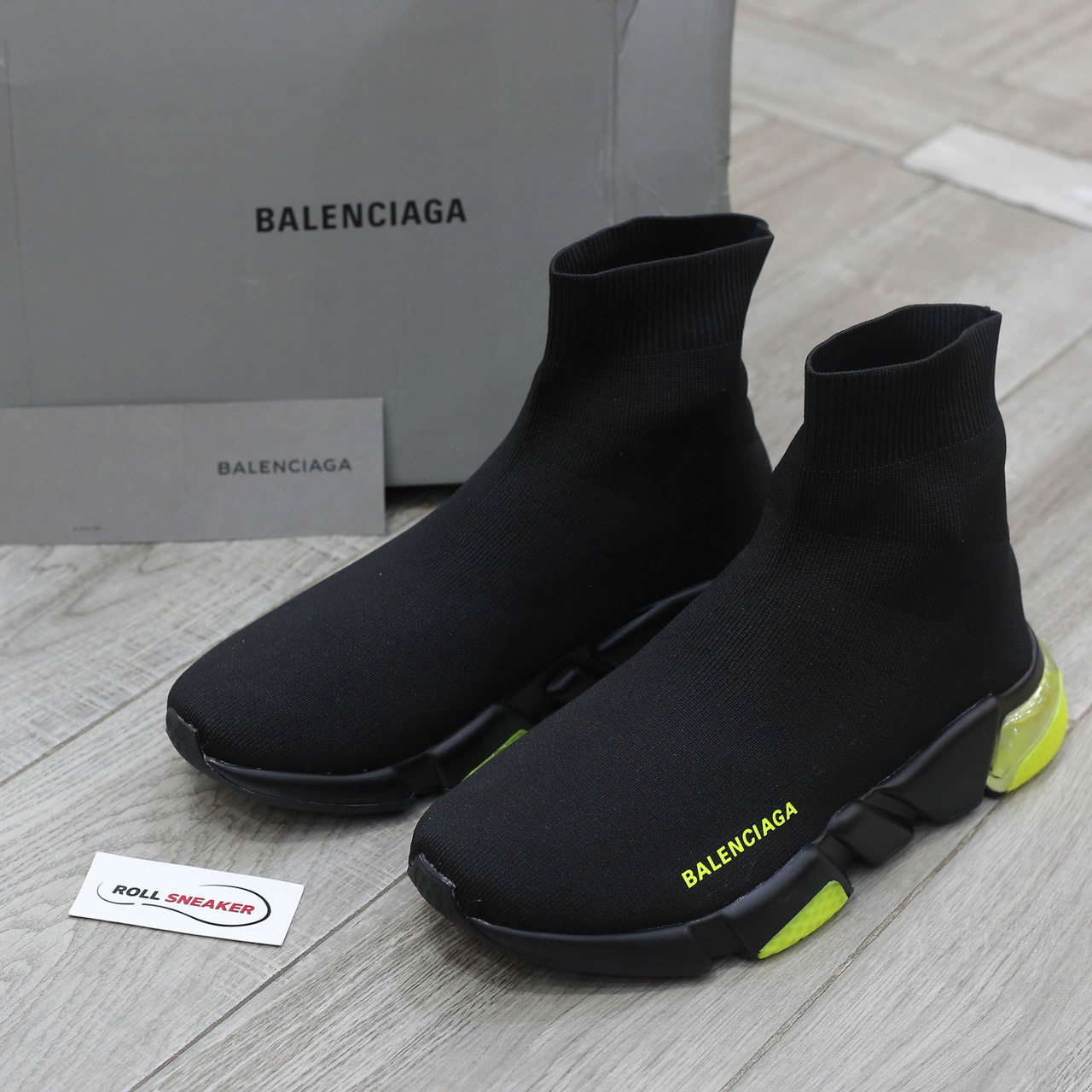 Giày Balenciaga Speed Black Lemon Green Chuẩn 99% Auth