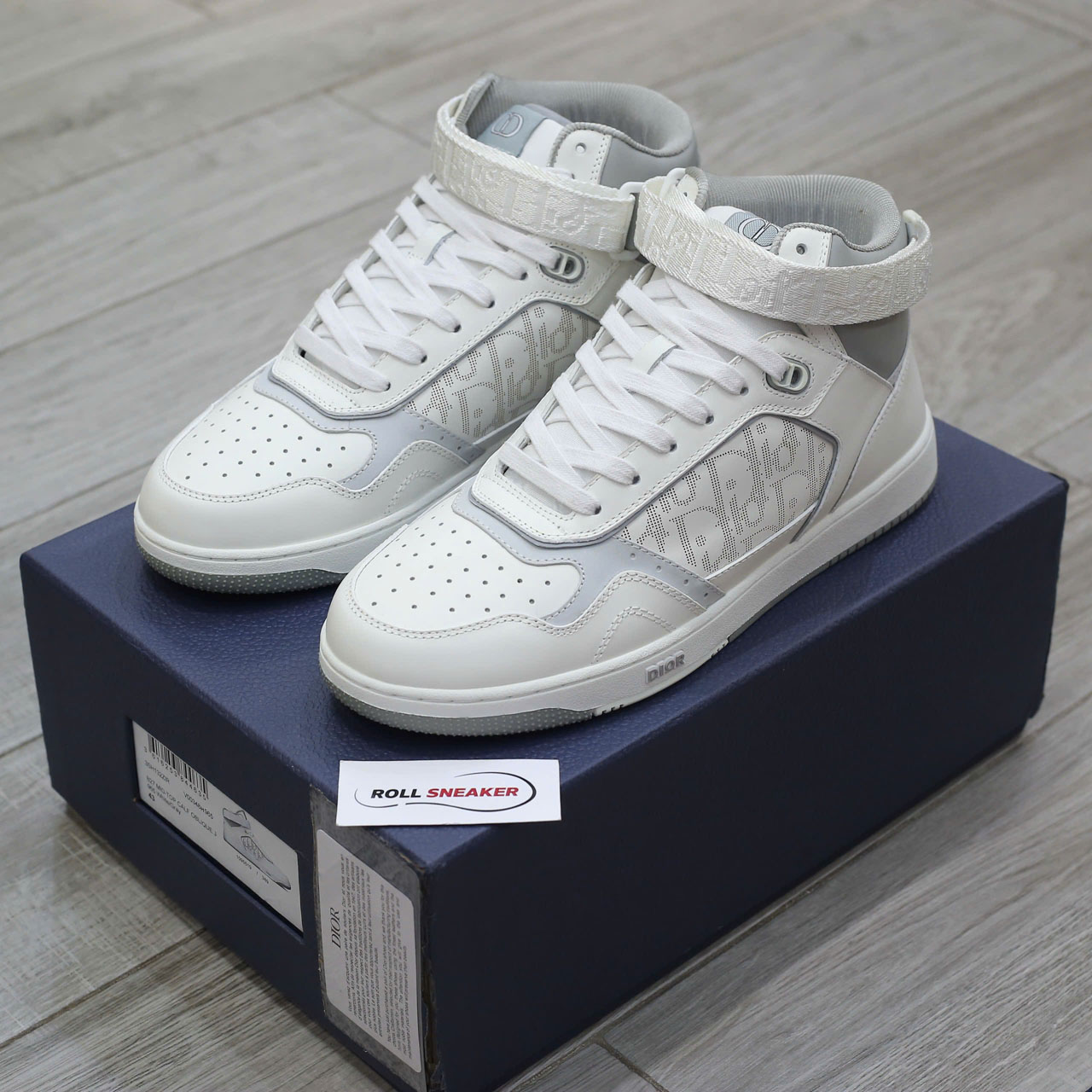 Giày Dior B27 High ‘Dior Oblique Galaxy White’ Chuẩn 99% Auth