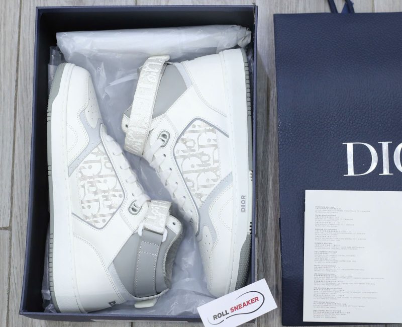 Giày Dior B27 High ‘Dior Oblique Galaxy White’ Chuẩn 99% Auth