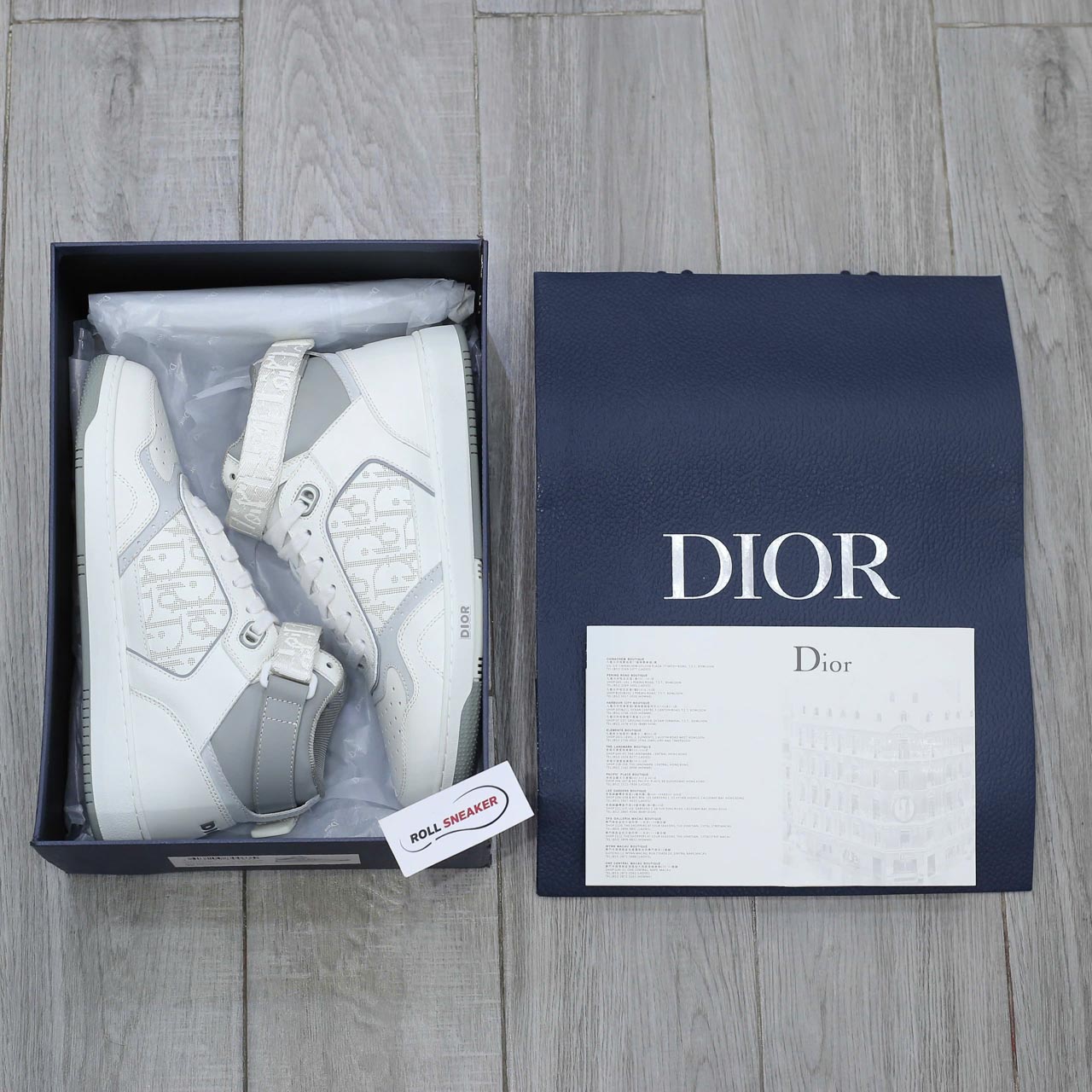 Giày Dior B27 High ‘Dior Oblique Galaxy White’ Chuẩn 99% Auth