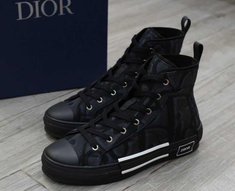 Giày Nam Dior B23 High Top Black Chuẩn 99% Auth