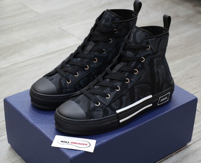 Giày Nam Dior B23 High Top Black Chuẩn 99% Auth