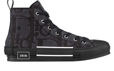 Giày Nam Dior B23 High Top Black Chuẩn 99% Auth