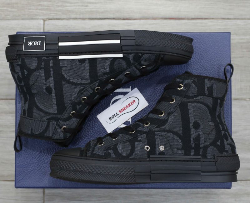 Giày Nam Dior B23 High Top Black Chuẩn 99% Auth