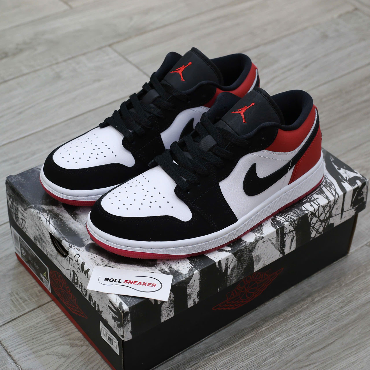 Giày Nike Air Jordan 1 Low ‘Black Toe’ 2025 Chuẩn 99% Auth