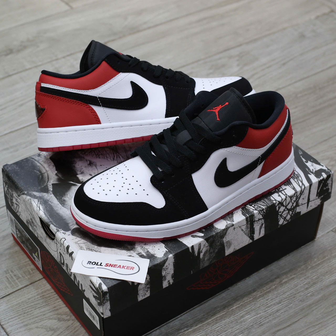 Giày Nike Air Jordan 1 Low ‘Black Toe’ 2025 Chuẩn 99% Auth