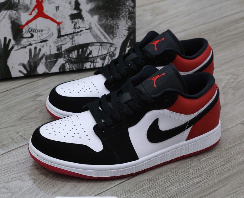 Giày Nike Air Jordan 1 Low ‘Black Toe’ 2025 Chuẩn 99% Auth