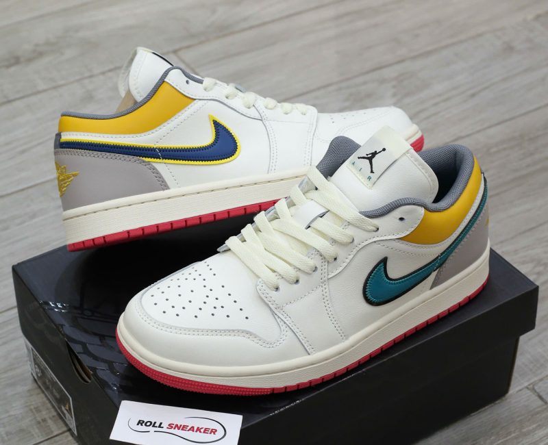 Giày Nike Air Jordan 1 Low Premium ‘Sail Yellow Ochre’ Chuẩn 99% Auth
