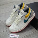 Giày Nike Air Jordan 1 Low Premium ‘Sail Yellow Ochre’ Chuẩn 99% Auth