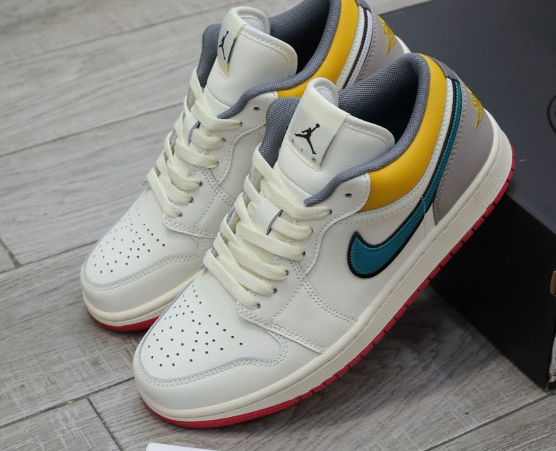 Giày Nike Air Jordan 1 Low Premium ‘Sail Yellow Ochre’ Chuẩn 99% Auth