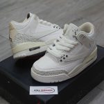 Giày Nike Air Jordan 3 Retro x Travis Scott Cactus Jack White Sail Chuẩn 99% Auth