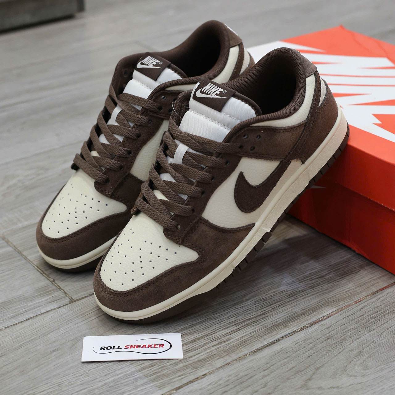 Giày Nike Dunk Low Retro SE Pale Ivory Baroque Brown Chuẩn 99% Auth