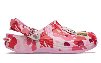 Dép Crocs Classic Clog x A Bathing Ape ABC Camo Pink Chuẩn 95% Auth