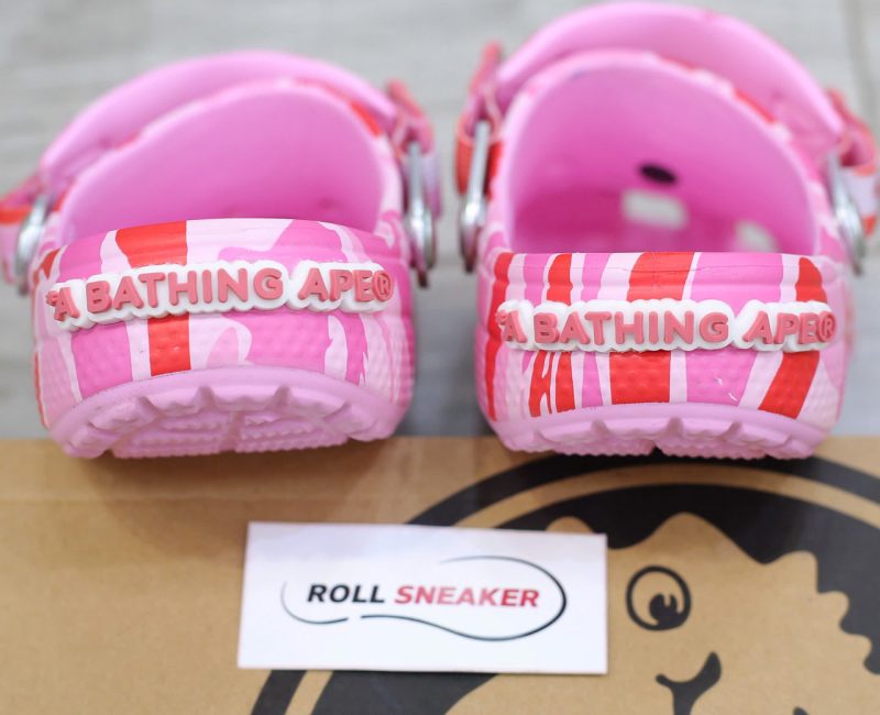 Dép Crocs Classic Clog x A Bathing Ape ABC Camo Pink Like Auth