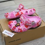 Dép Crocs Classic Clog x A Bathing Ape ABC Camo Pink Like Auth