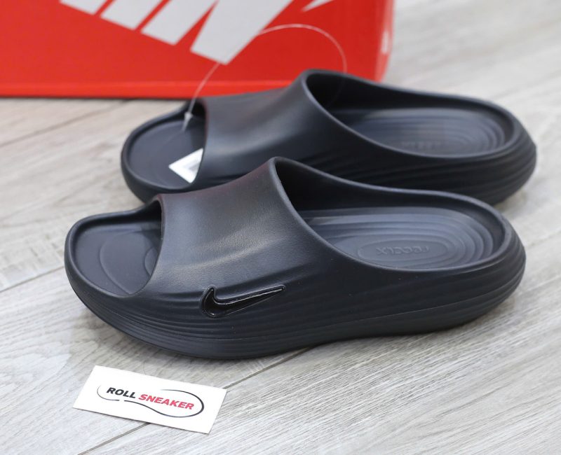 Dép Nike ReactX Rejuven8 Slide Black Chuẩn 95% Auth