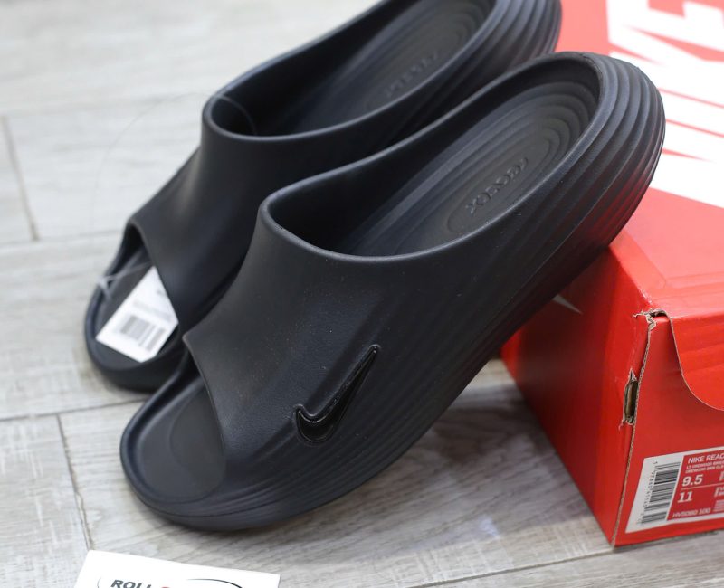 Dép Nike ReactX Rejuven8 Slide Black Chuẩn 95% Auth