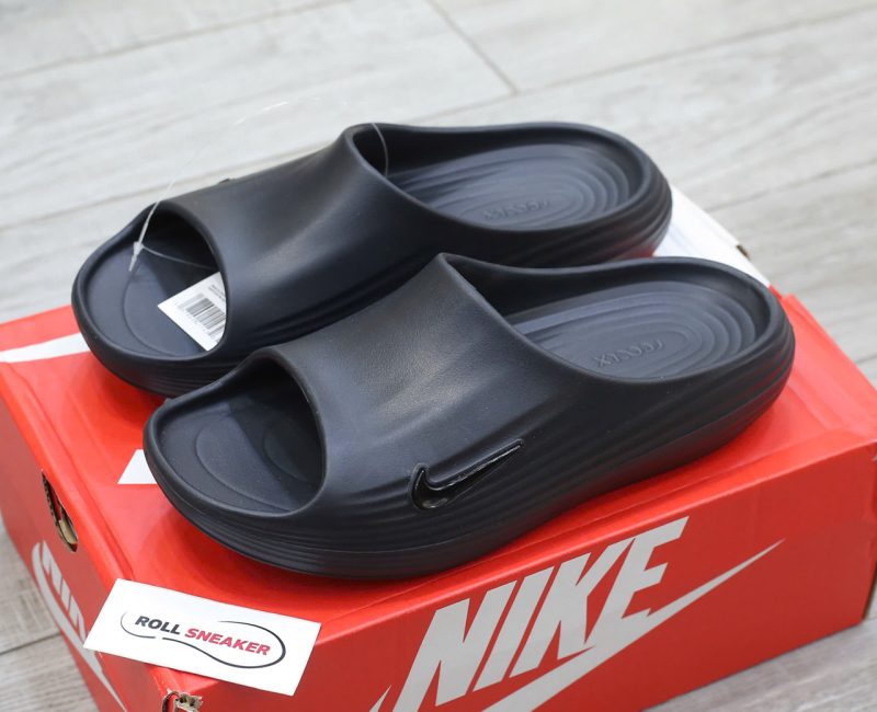 Dép Nike ReactX Rejuven8 Slide Black Chuẩn 95% Auth
