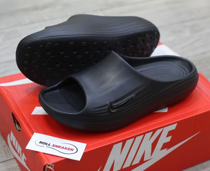 Dép Nike ReactX Rejuven8 Slide Black Chuẩn 95% Auth