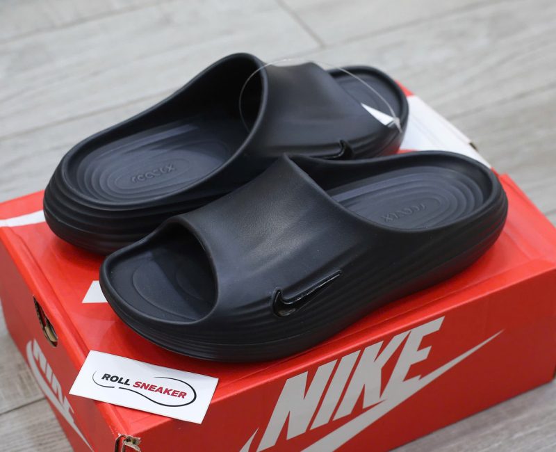 Dép Nike ReactX Rejuven8 Slide Black Chuẩn 95% Auth