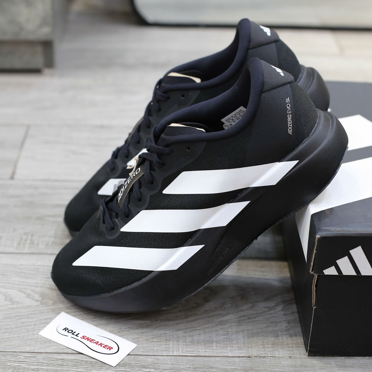 Giày Adidas Adizero Evo SL ‘Black White’ Like Auth
