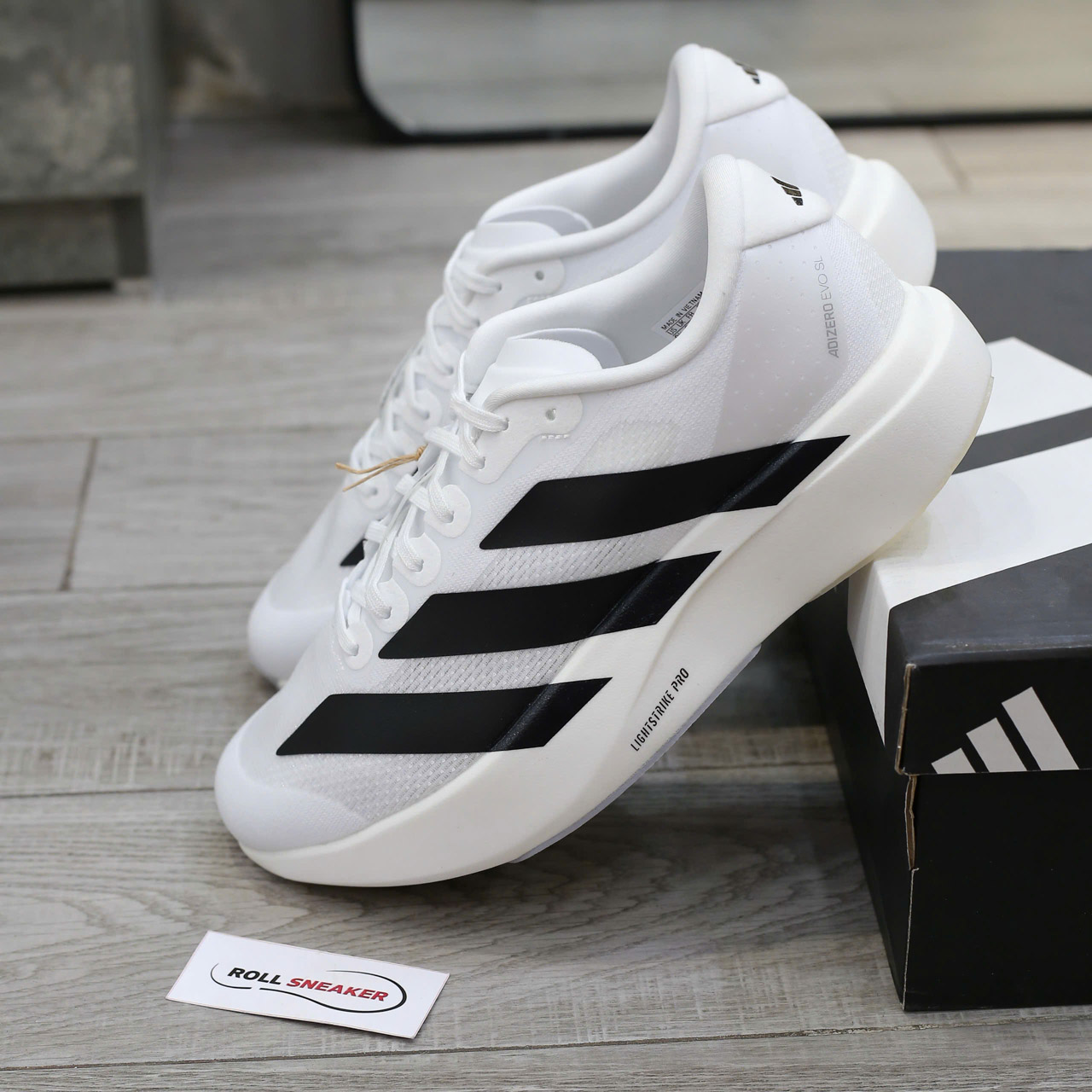 Giày Adidas Adizero Evo SL ‘White Black’ Like Auth