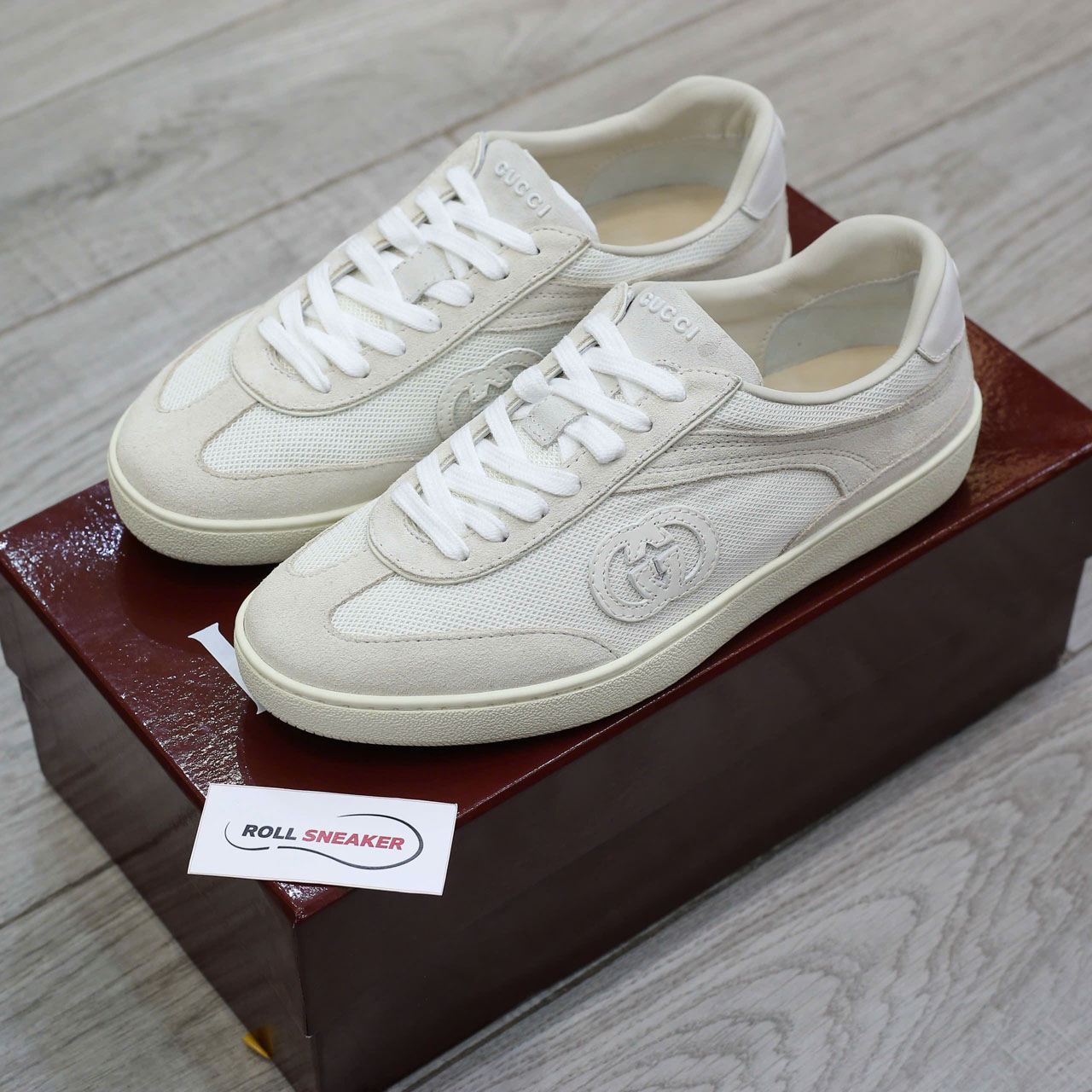 Giày Gucci Interlocking G Sneaker 'White Suede' Chuẩn 99% Auth