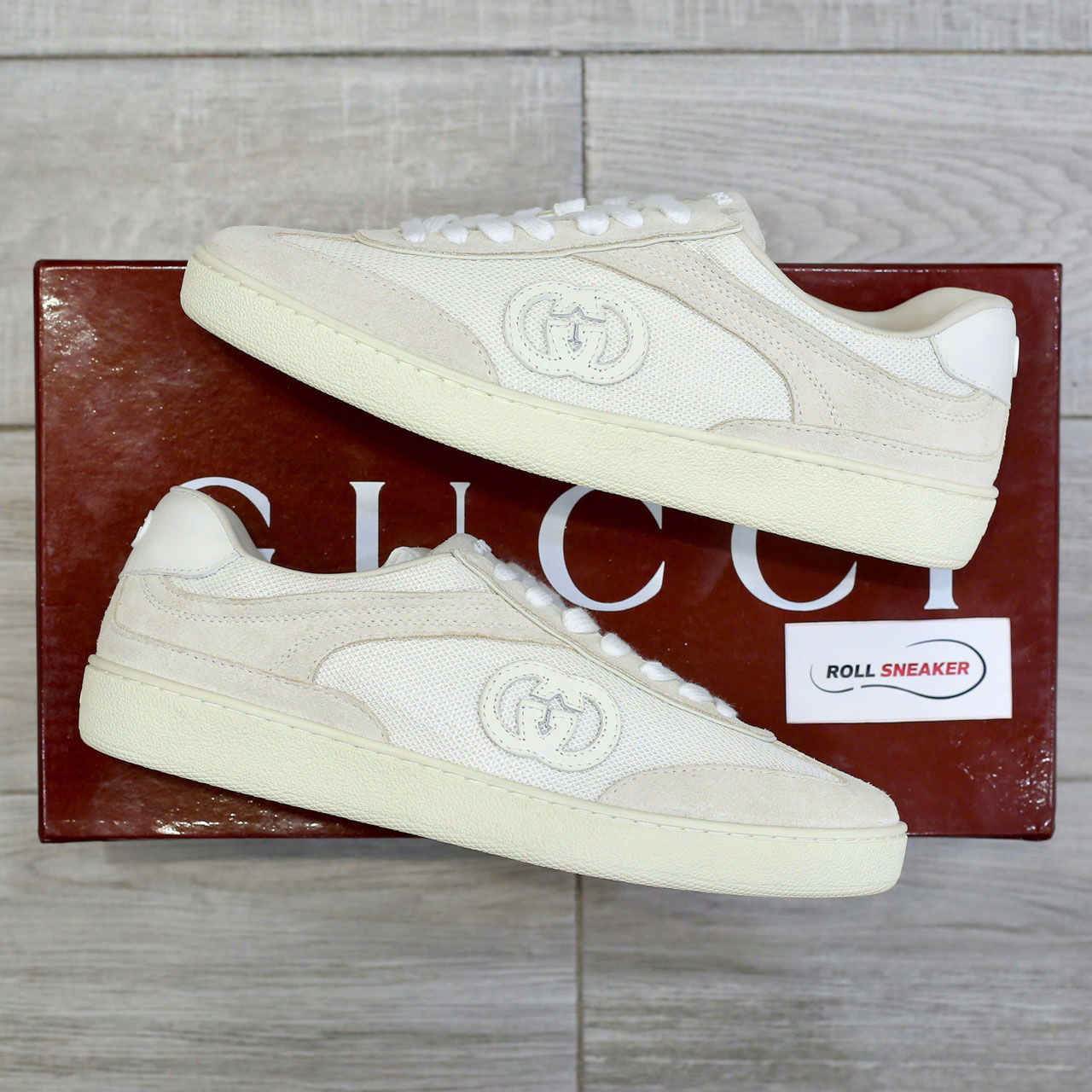 Giày Gucci Interlocking G Sneaker 'White Suede' Chuẩn 99% Auth