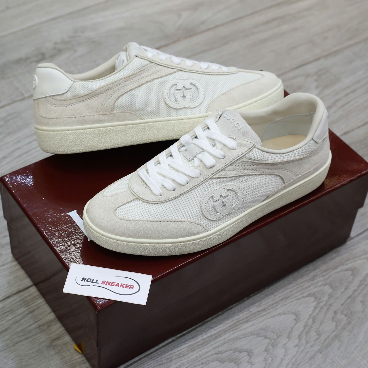 Giày Gucci Interlocking G Sneaker 'White Suede' Chuẩn 99% Auth