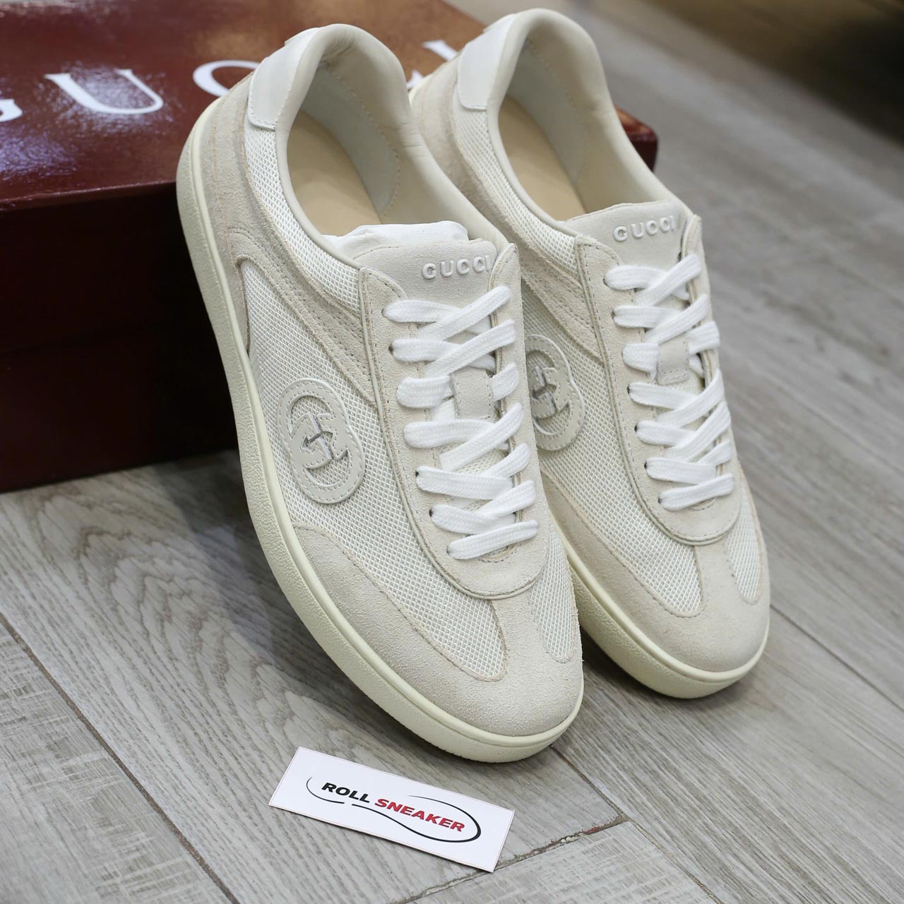 Giày Gucci Interlocking G Sneaker 'White Suede' Chuẩn 99% Auth