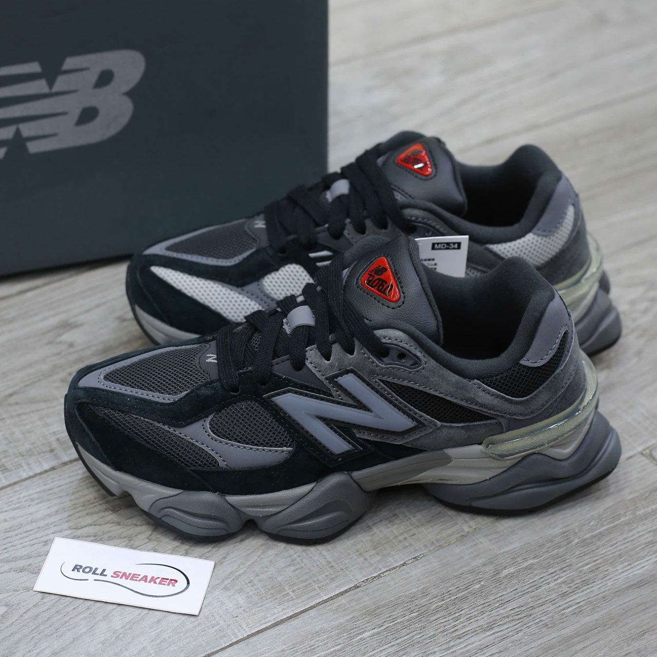 Giày New Balance 9060 Black Castlerock Grey Chuẩn 99% Auth