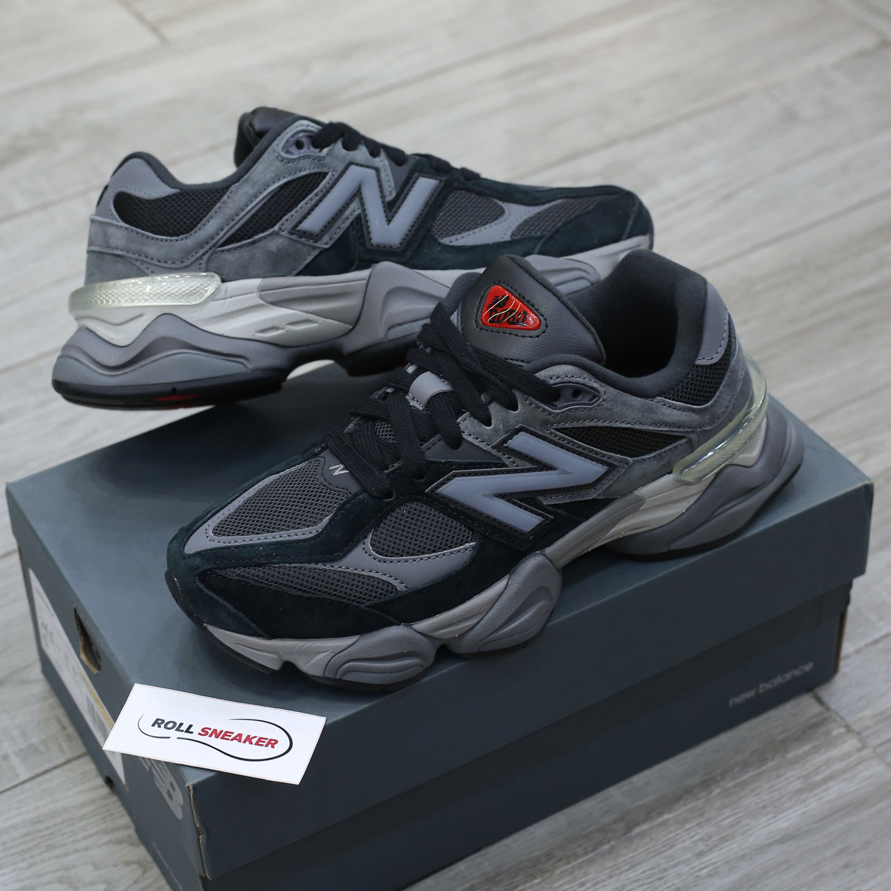 Giày New Balance 9060 Black Castlerock Grey Chuẩn 99% Auth