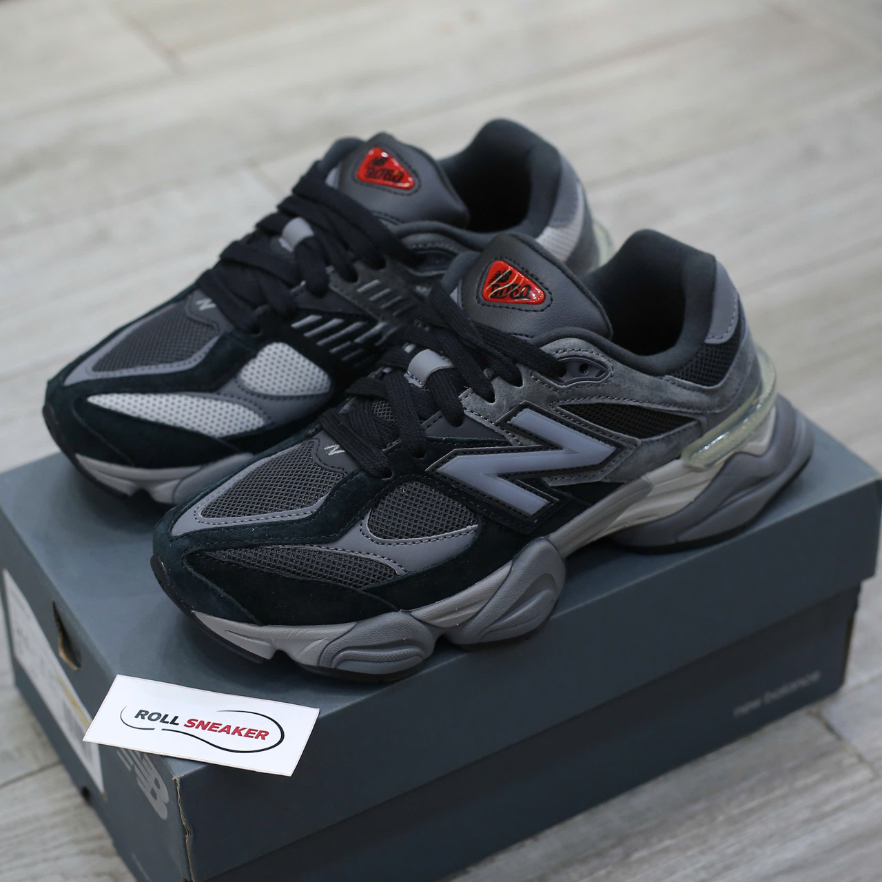 Giày New Balance 9060 Black Castlerock Grey Chuẩn 99% Auth