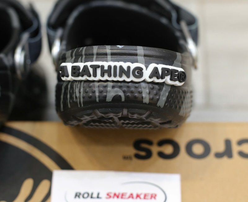 Dép Crocs Classic Clog x A Bathing Ape ABC Camo Black Like Auth