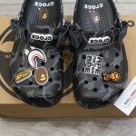 Dép Crocs Classic Clog x A Bathing Ape ABC Camo Black Like Auth