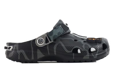 Dép Crocs Classic Clog x A Bathing Ape ABC Camo Black Like Auth