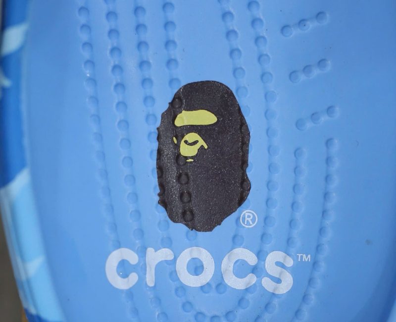 Dép Crocs Classic Clog x A Bathing Ape ABC Camo Blue Like Auth