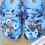 Dép Crocs Classic Clog x A Bathing Ape ABC Camo Blue Like Auth