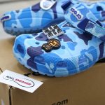 Dép Crocs Classic Clog x A Bathing Ape ABC Camo Blue Like Auth