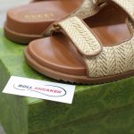 Dép Gucci Natural Double G-Plaque Raffia Best Quality