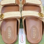Dép Gucci Natural Double G-Plaque Raffia Best Quality