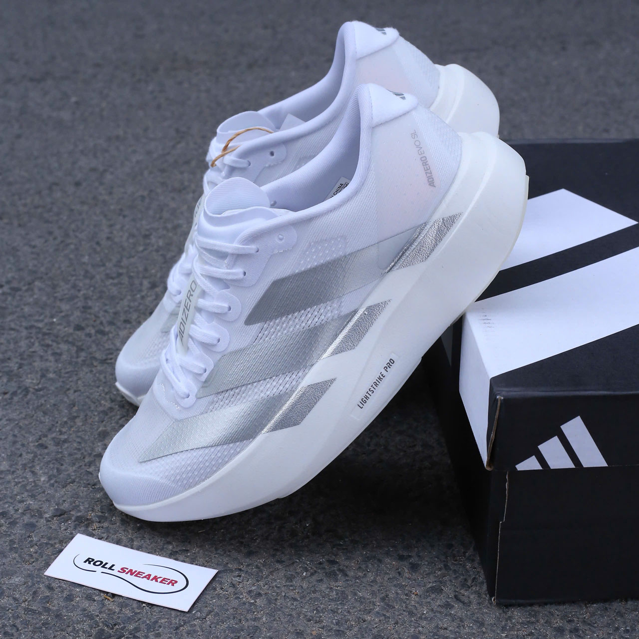 Giày Adidas Adizero Evo SL ‘White Silver Metallic’ Like Auth
