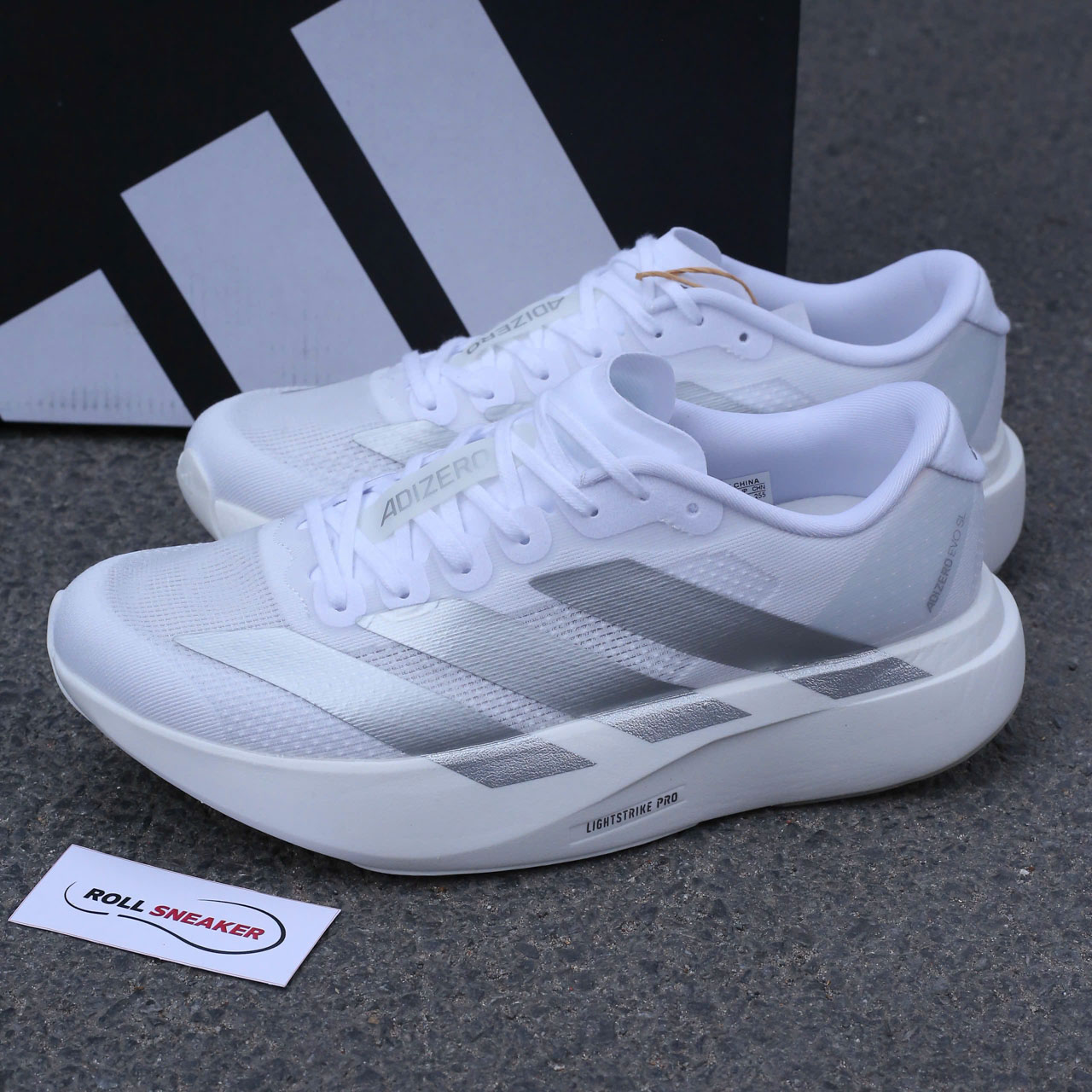 Giày Adidas Adizero Evo SL ‘White Silver Metallic’ Like Auth