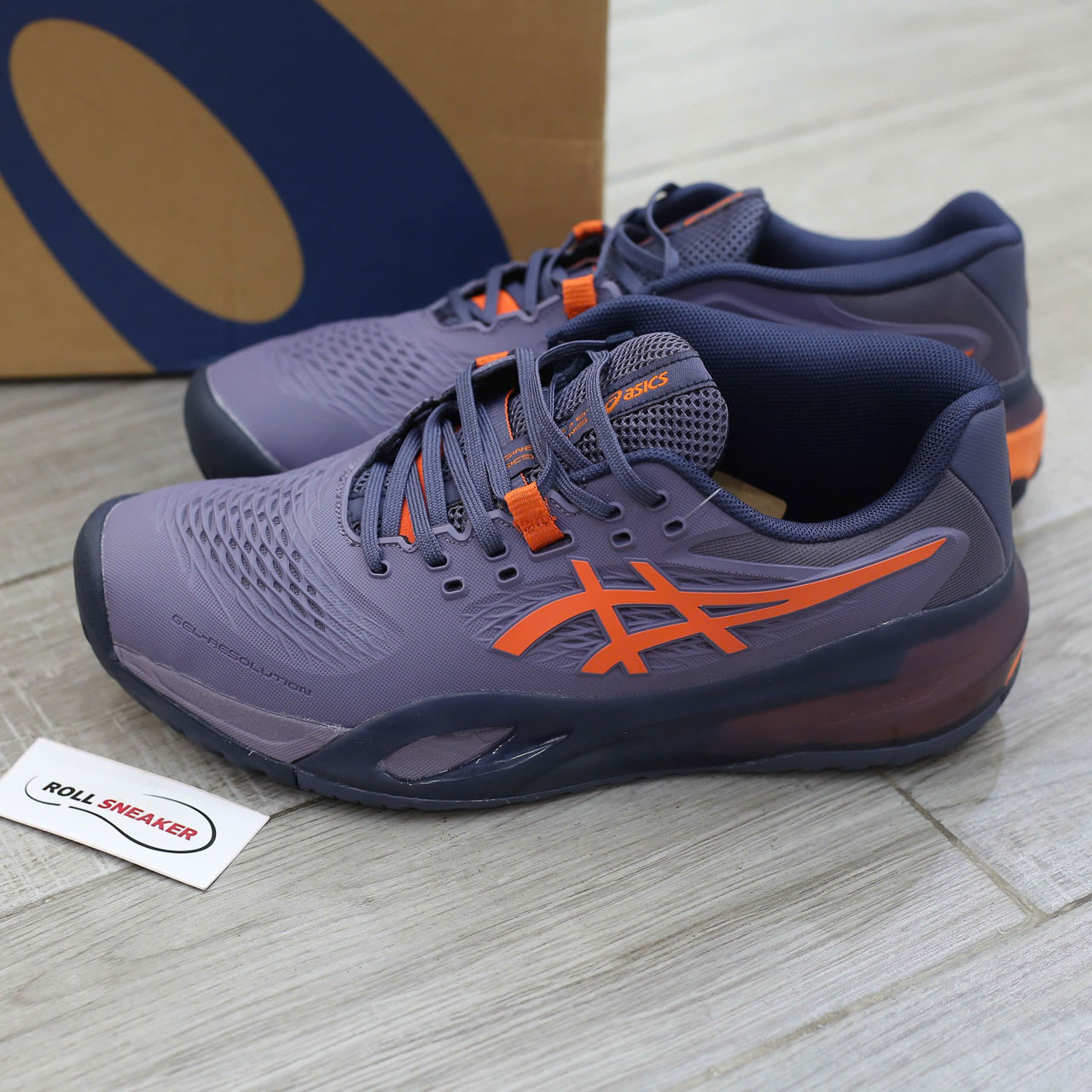 Giày Asics Gel-Resolution X Greyish Purple Nova Orange Best Quality