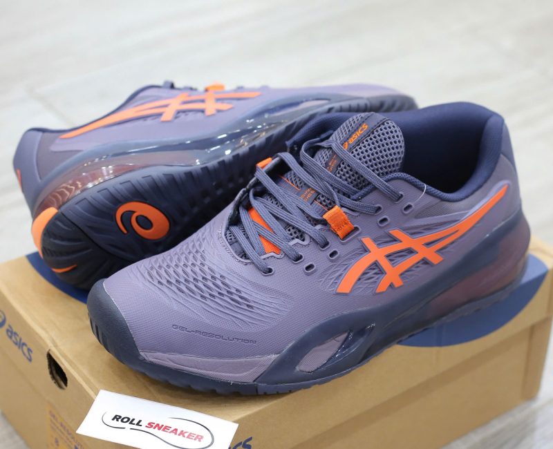 Giày Asics Gel-Resolution X Greyish Purple Nova Orange Best Quality